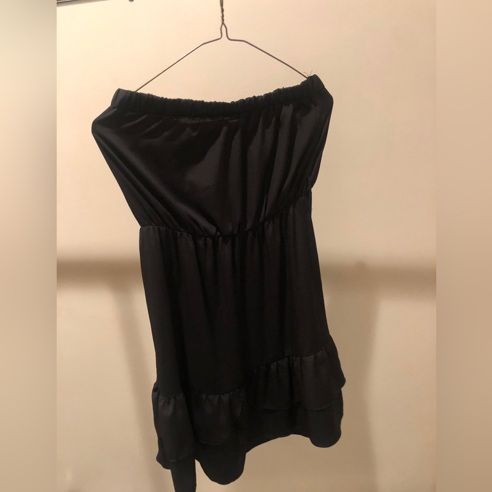 Black Strapless Mini Dress